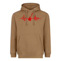 Toasted Coconut heartbeat electric guitar Heavyweight Hoodie - linhVisuals