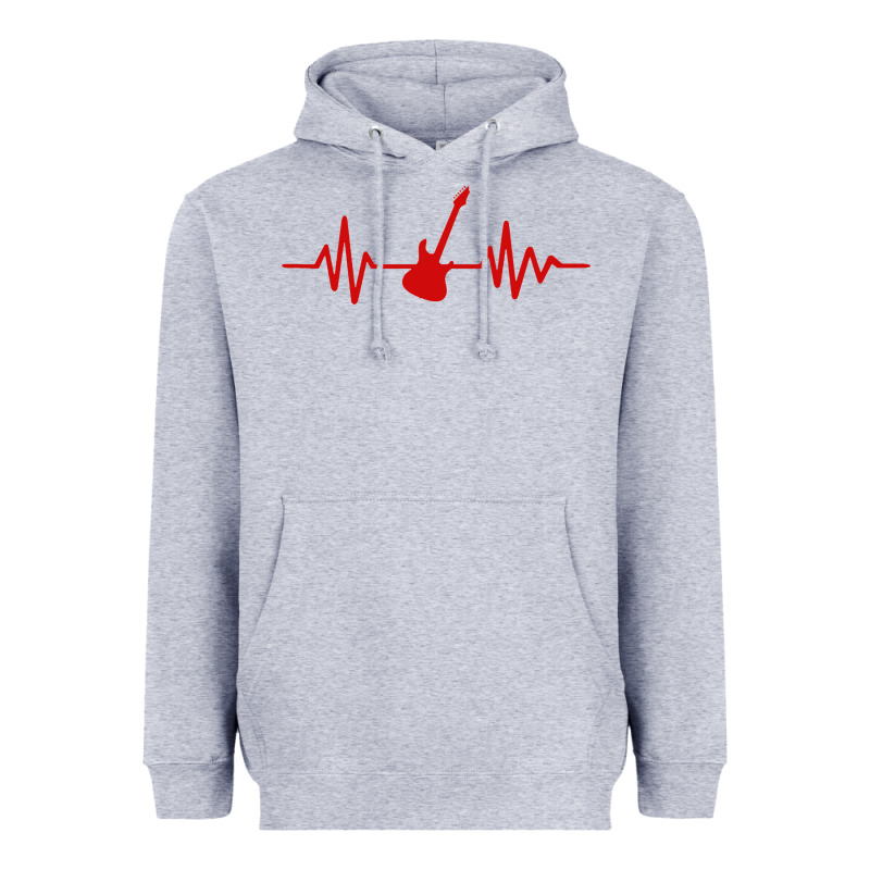 Heartbeat Electric Guitar Heavyweight Hoodie by linhVisuals | Teevron