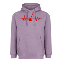 Lavender heartbeat electric guitar Heavyweight Hoodie - linhVisuals