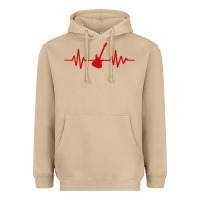 Mushroom heartbeat electric guitar Heavyweight Hoodie - linhVisuals