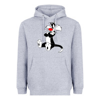 Heather Grey sylvester cat Heavyweight Hoodie - linhVisuals