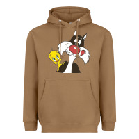 Toasted Coconut tweety and sylvester Heavyweight Hoodie - linhVisuals