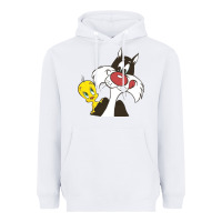 White tweety and sylvester Heavyweight Hoodie - linhVisuals