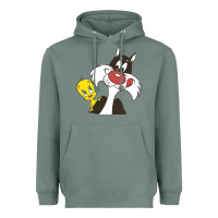 Sage tweety and sylvester Heavyweight Hoodie - linhVisuals