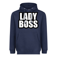 Navy Lady boss... Heavyweight Hoodie - linhVisuals