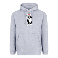 Heather Grey sylvester cat Heavyweight Hoodie - linhVisuals