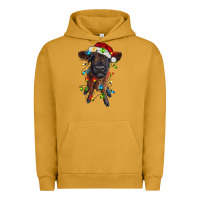 Pigment Peanut Butter highland cow calf with christmas lights Urban Hoodie - RanaPortraitStore