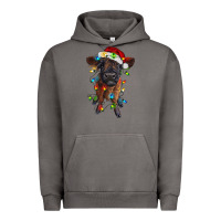 Pigment Tornado highland cow calf with christmas lights Urban Hoodie - RanaPortraitStore