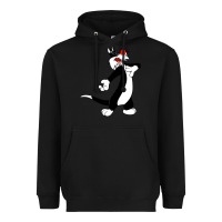 Black sylvester cat Heavyweight Hoodie - linhVisuals