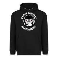 Black harambe Heavyweight Hoodie - linhVisuals