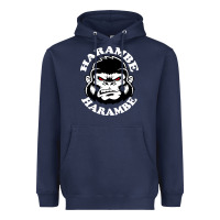 Navy harambe Heavyweight Hoodie - linhVisuals