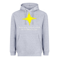 Heather Grey undertale   determination point Heavyweight Hoodie - linhVisuals