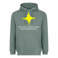 Sage undertale   determination point Heavyweight Hoodie - linhVisuals