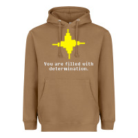 Toasted Coconut undertale   determination point Heavyweight Hoodie - linhVisuals