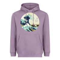 Lavender great wave Heavyweight Hoodie - linhVisuals