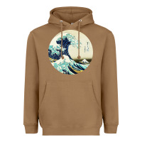Toasted Coconut great wave Heavyweight Hoodie - linhVisuals