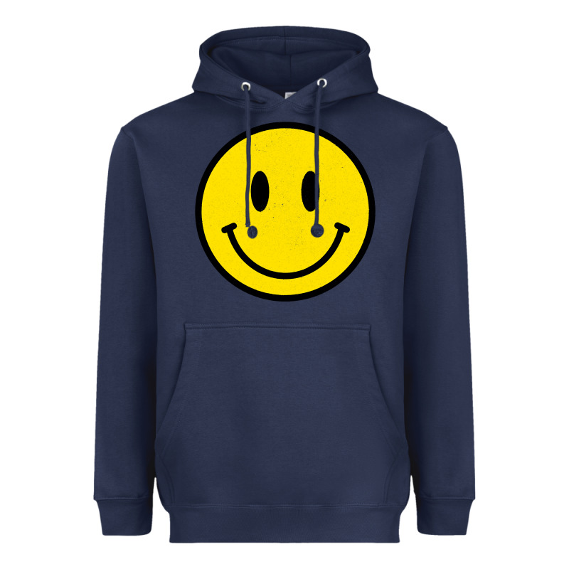 Vintage Retro Happy Smiley Face 80's 90's Aesthetic Sweatshirt Heavyweight Hoodie by linhVisuals | Teevron