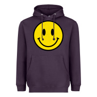 Plum vintage retro happy smiley face 80's 90's aesthetic sweatshirt Heavyweight Hoodie - linhVisuals