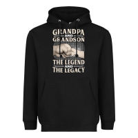 Black grandpa and grandson the legend t  shirtgrandpa and grandson the legen Heavyweight Hoodie - linhVisuals