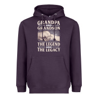 Plum grandpa and grandson the legend t  shirtgrandpa and grandson the legen Heavyweight Hoodie - linhVisuals