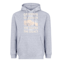 Heather Grey grandpa and grandson the legend t  shirtgrandpa and grandson the legen Heavyweight Hoodie - linhVisuals