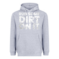 Heather Grey vintage funny shirts for men, rub some dirt on it long sleeve t shirt Heavyweight Hoodie - linhVisuals