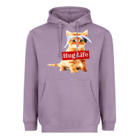 Lavender hug life kitty cat Heavyweight Hoodie - linhVisuals