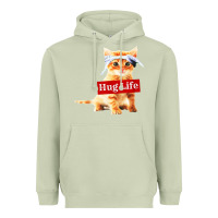Matcha hug life kitty cat Heavyweight Hoodie - linhVisuals