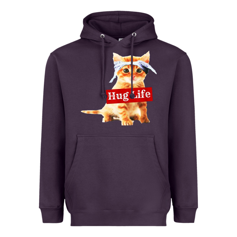 Hug Life Kitty Cat Heavyweight Hoodie by linhVisuals | Teevron