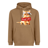 Toasted Coconut hug life kitty cat Heavyweight Hoodie - linhVisuals