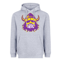 Heather Grey skol nordic viking helmet shirt Heavyweight Hoodie - linhVisuals