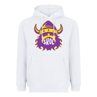White skol nordic viking helmet shirt Heavyweight Hoodie - linhVisuals