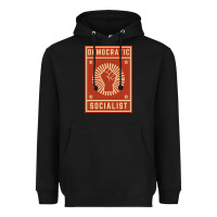 Black democratic socialist Heavyweight Hoodie - linhVisuals