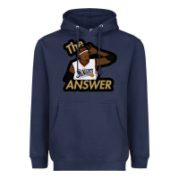 Navy sixers the answer Heavyweight Hoodie - linhVisuals