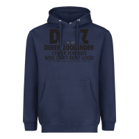 Navy derek zoolander Heavyweight Hoodie - linhVisuals