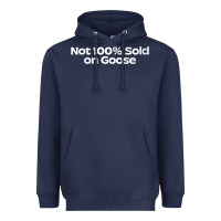 Navy womens not 100 sold on goose v neck t shirt Heavyweight Hoodie - linhVisuals