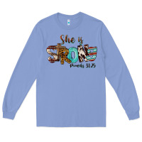 She Is Strong Proverbs 31 25 Long Sleeve Tee | Teevron