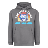 Storm skiing t  shirt ski goggles cat the meowtains are calling skier winter Heavyweight Hoodie - linhVisuals