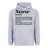 Heather Grey nurse Heavyweight Hoodie - linhVisuals