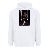 White Michael JorDunk Heavyweight Hoodie - linhVisuals
