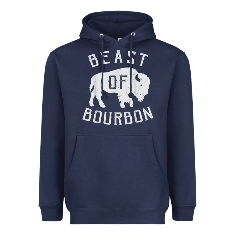 Beast Of Bourbon Drinking Whiskey Design Bison Buffalo Party T Shirt Heavyweight Hoodie by linhVisuals | Teevron