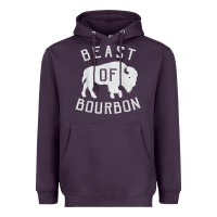 Plum beast of bourbon drinking whiskey design bison buffalo party t shirt Heavyweight Hoodie - linhVisuals