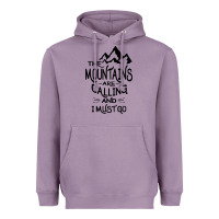 Lavender the mountains are calling and i must go   black Heavyweight Hoodie - linhVisuals
