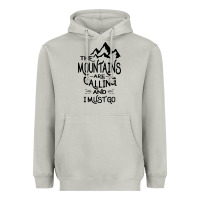 Moon Dust the mountains are calling and i must go   black Heavyweight Hoodie - linhVisuals