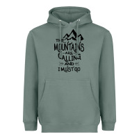 Sage the mountains are calling and i must go   black Heavyweight Hoodie - linhVisuals