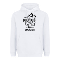 White the mountains are calling and i must go   black Heavyweight Hoodie - linhVisuals
