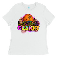 White basketball granny Ladies Tee - OliviaCreatesArt