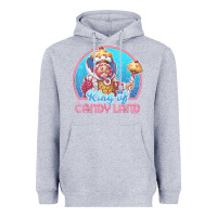 Heather Grey candy land king of candy land portrait t shirt Heavyweight Hoodie - linhVisuals