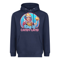 Navy candy land king of candy land portrait t shirt Heavyweight Hoodie - linhVisuals
