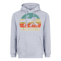 Heather Grey daddy dinosaur daddysaurus 3 three kids xmas christmas gift t shirt Heavyweight Hoodie - linhVisuals